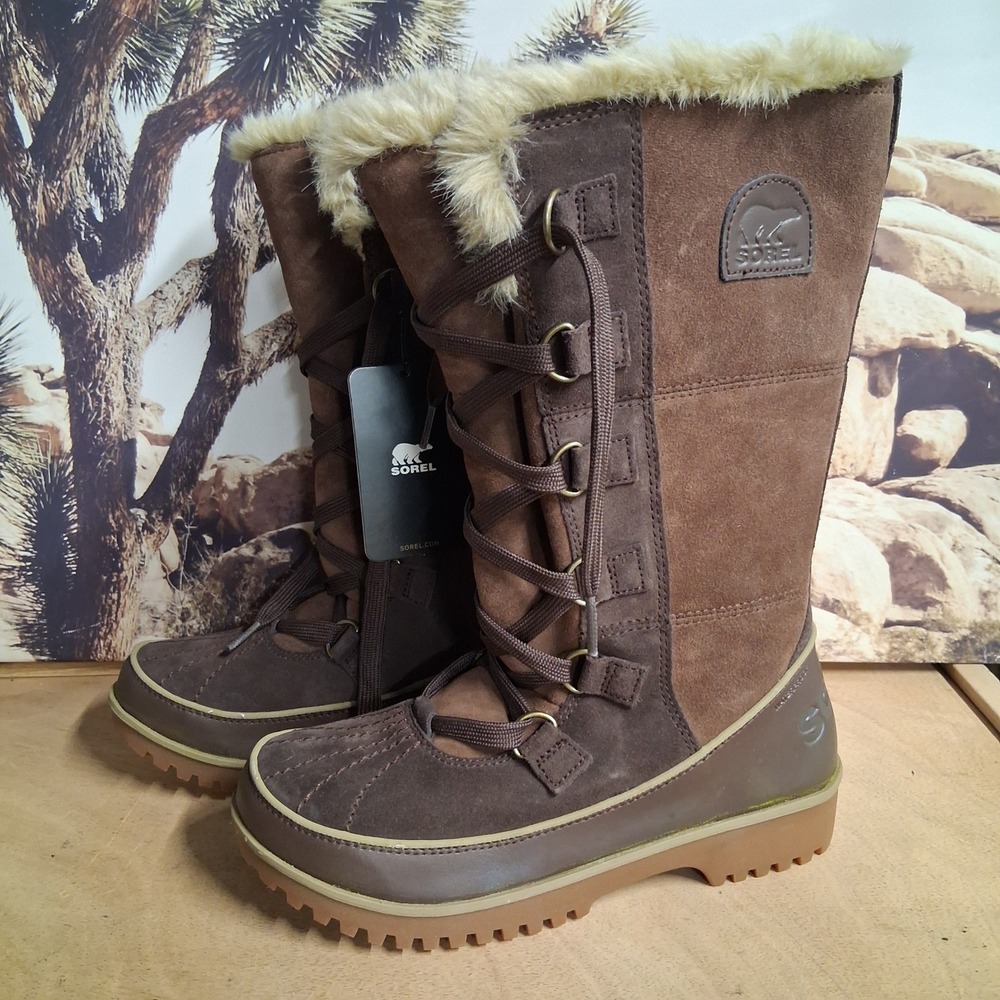 Sorel Tofino II Waterproof Winter Boots Brown Faux Fur Trim NL2329-225 Sz 6.5
